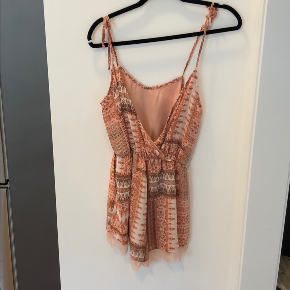bcbg tan romper!